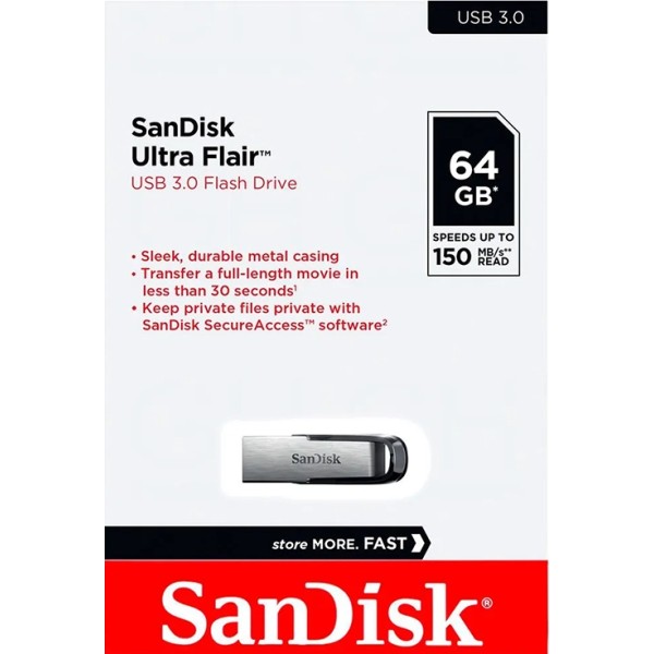 PENDRIVE SanDisk Ultra Flair 64GB (3.0)