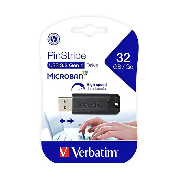 PENDRIVE Verbatim Pinstripe 32GB (USB 3.0)