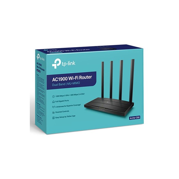 ROUTER Tp-Link Wireless Archer C80 (FIBRA)